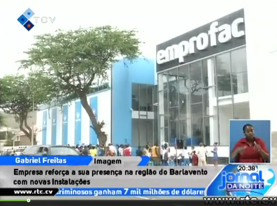 Cape Verde TV about opening of Emprofac regional headquarters with new design © Thomas Iwainsky